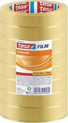 Tesafilm standard Transparent Multifunktions-Klebeband (66 m x 19 mm - 8er Pack)