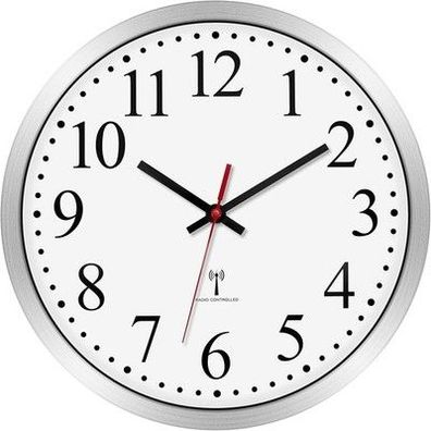 Foxtop Funk Wanduhr Geräuschlos Lautlos Analog Nicht Tickend 25 cm Uhr Deko