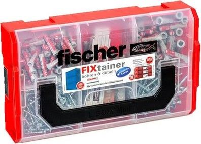 Fischer FixTainer bohren & dübeln, Dübelbox mit 306 Teilen, inkl. DuoPower