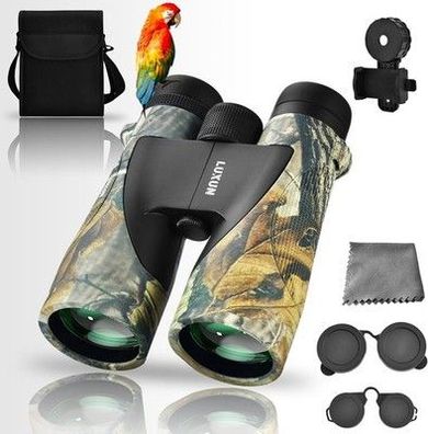 LUXUN Fernglas Erwachsene UltraSharp 12x50 - HD Hochwertige Optik, Camouflage