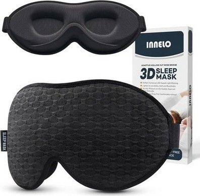 INNELO Schlafmaske für Herren Frauen, 2024 Bequeme Atmungsaktive 3D Augenmaske