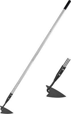 YEELOR Warren Hacke dreieckige Gartenhacke aus Karbonstahl mit Edelstahl 144,8cm