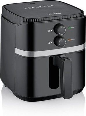Severin Heißluftfritteuse mit 5L Garraum, Heißluft Fryer 1500 W, schwarz/silber