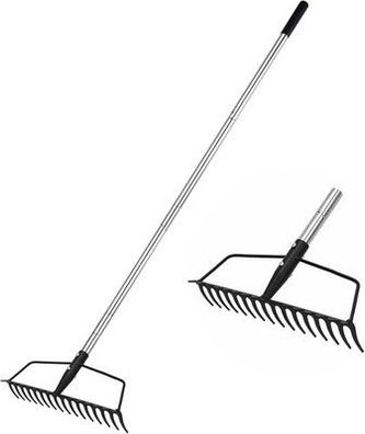 YEELOR Gartenrechen, Karbonstahl, Stabiler und robuster Karbonrechen Bogenrechen
