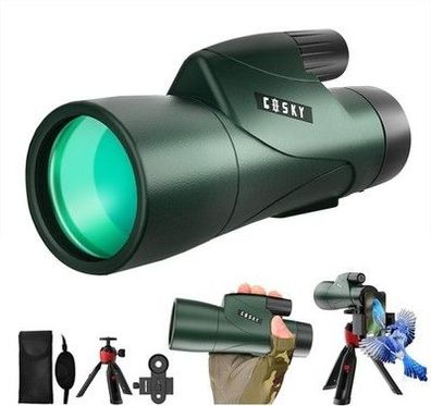 Gosky Monokulares Teleskop, Piper 12 x 55 Hochauflösendes Monokular IPX7