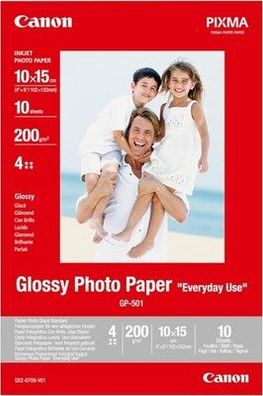Canon Fotopapier GP-501 glänzend weiß - 10x15cm 100 Blatt - (200 g/qm) PG-40