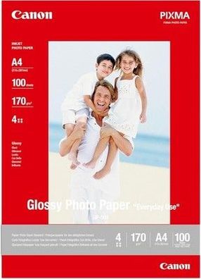 Canon Fotopapier GP-501 glänzend DIN A4 100 Blatt Tintenstrahldrucker (200 g/qm)