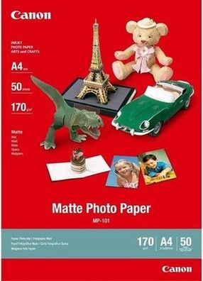 Canon Fotopapier MP-101 matt weiß (DIN A4 50 Blatt) Tintenstrahldrucker 170 g/qm