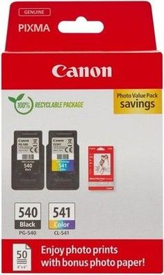 Canon Tinte & Papier Multipack - PG-540/CL-541 Original Drucker Tintenpatronen