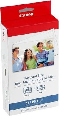 Canon KP-36IP Original Farbband/Papier-Set Postkartengröße 10x15cm (36 Blatt)