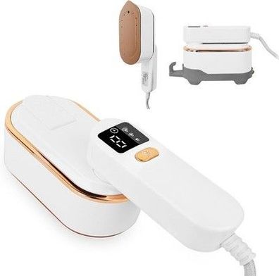 ZStarlite Dampfbügeleisen Mini mit LED-Anzeige, 180° Faltbares tragbar, in weiß
