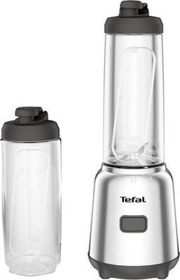 Tefal Mix und Move Mini-Standmixer, 300 Watt, 2 Flaschen, Silber/Grau, BL15FD
