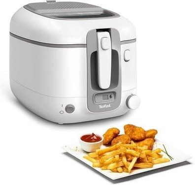 Tefal FR3141 Super Uno Fritteuse | Thermogehäuse | bis zu 1,2 kg - Weiß/Grau