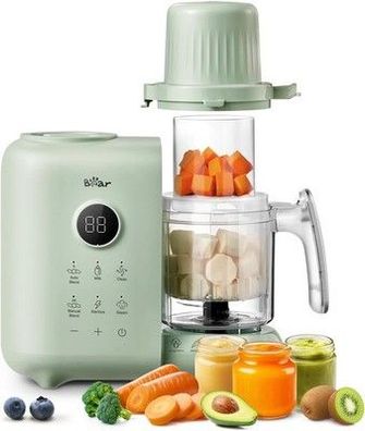 Bear 6-in-1 Dampfgarer mit Mixer Premium Babynahrungs-Zubereiter, BPA-frei
