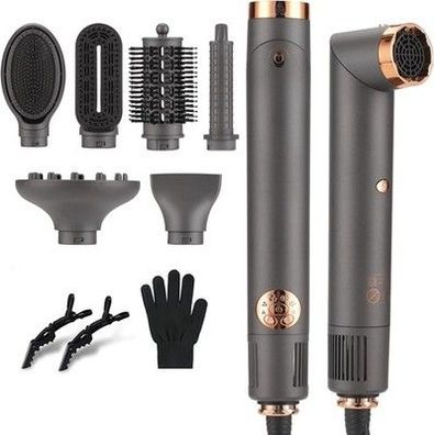 Bestbomg Air Styler 6 in 1 Hairstyler Haartrockner Heißluftbürste, Lockenstab