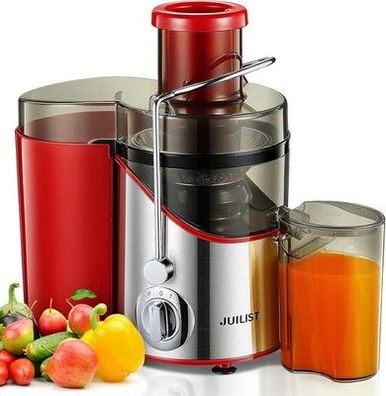Juilist Entsafter Gemüse & Obst, 65 mm Einfüllschacht, 3 Einstellungen, BPA-frei