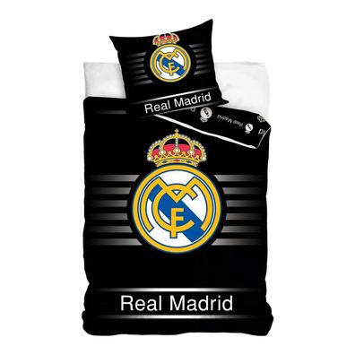 Real Madrid Bettwäsche Set Bettbezug Kissenbezug Baumwolle 140 × 200 cm