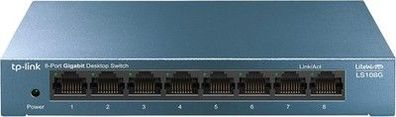 TP-Link TL-LS108G LAN Switch 8 Port Netzwerk Switch Plug-&-Play Gigabit Splitter