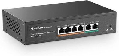 MokerLink 4 Port PoE Switch mit 2 Uplink Ethernet-Ports, 78W High Power, PoE