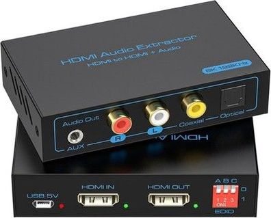 Vedindust HDMI Audio Extractor 8K60HZ Hohe Bildwiederholrate HDMI 4K 3D DTS PCM