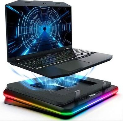KLIM Turbofrost Laptop Kühler - Gaming Laptop Kühlpad 4 Turbolüftern 4x4000 RPM