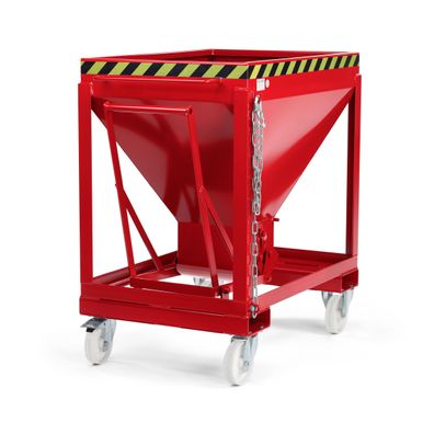 RR Industrietechnik Silowagen Typ RSLF 375dm3 fahrbar RAL 3000 Feuerrot