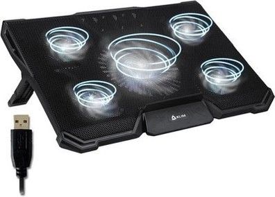 KLIM Cyclone - Laptop Kühler - 5 Lüfter 2200 & 1200 RPM - Cooling Pad, Ständer