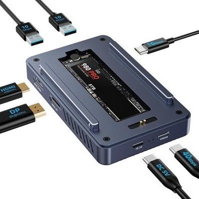 Acasis M2 NVMe SSD-Gehäuse 40 Gbit/s USB C Aluminium NVMe Gehäuse PCIe 2230 2242