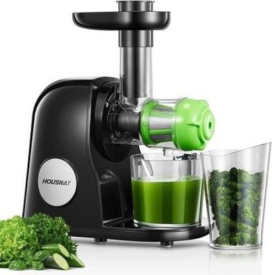 Housnat Slow Juicer, Entsafter Gemüse & Obst, Profi Entsafter mit Umkehrfunktion
