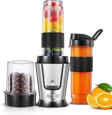 Housnat Smoothie Maker To Go, 500W Standmixer Mixer Kaffeemühle 280ml, Blender