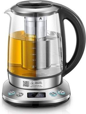 Wasserkocher mit Temperatureinstellung - FOHERE 2200W Wasserkocher Glas - 1.7L