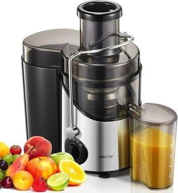 Housnat Entsafter Gemüse und Obst, Max 800W Juicer Machine aus Edelstahl, 400W