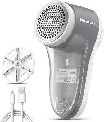 Beautural Fusselrasierer Wiederaufladbarer Flusenentferner Elektrisch 9000 U/min