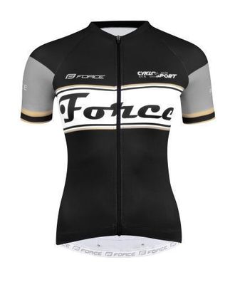 jersey Jacke F RETRO LADY schwarzgrau