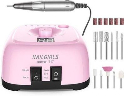 Nagelfeile Elektrisch Gelnägel, Nailgirls 11 in 1 Nagelfräser Maniküre Pediküre