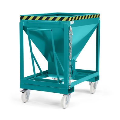 RR Industrietechnik Silowagen Typ RSLF 375dm3 fahrbar RAL 5018 Tuerkisblau