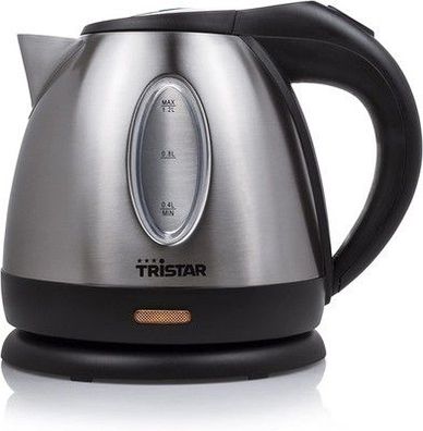 Tristar WK-1323 Wasserkocher – Fassungsvermögen: 1,2 l – 1500 W, Kessel, Silber