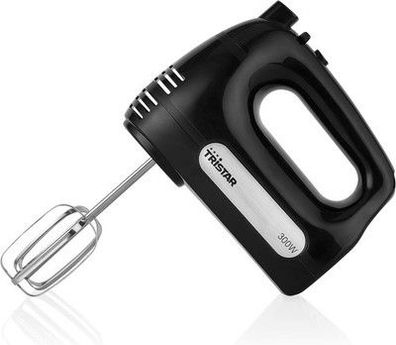 Tristar MX-4201 Handmixer, 5 Geschwindigkeits- & 1 Turbostufe, 300 Watt, Schwarz