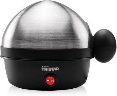Tristar EK-3076 Eierkocher Für 7 Eier, Edelstahl-schwarz, für die Küche, schwarz