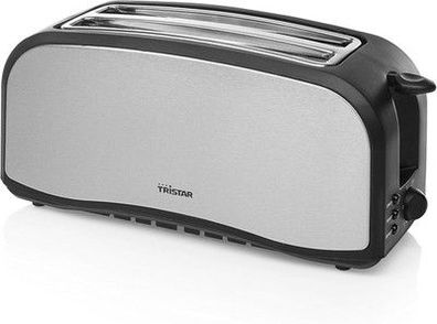 Tristar Edelstahl Toaster mit Brötchenaufsatz - 6 Bräunungsstufen, BR-1046