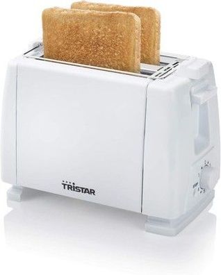 Tristar BR-1009 Toaster, 650 Watt, für 2 Toast-Scheiben 2 kurze Schlitze, Weiß