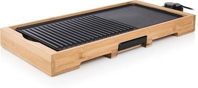 Tristar BP-2641 Bambus XL-Kombinierter Grill mit Teppanyaki-51 x 25,4 cm, 2200W