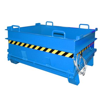 Bauer Baustoffcontainer BC 500 (Steinklammer-Entriegelung), lackiert, Lichtblau