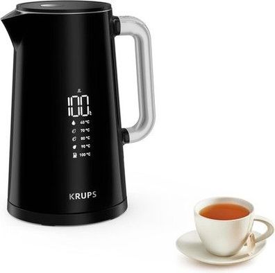 Krups Smart'n Light Wasserkocher, 5 Temperaturen, 1,7 Liter, Schwarz, BW801810
