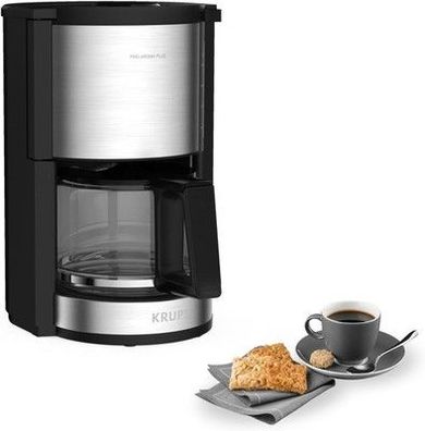 Krups KM3210 Pro Aroma Plus Filterkaffeemaschine, 10 Tassen, 1,25 L, Edelstahl