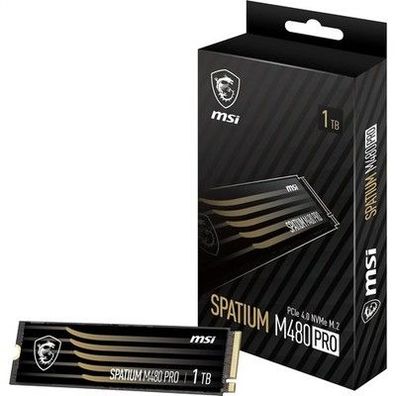MSI Spatium M480 Pro PCIe 4.0 NVMe M.2 1TB 7.400 MB/s lesen 6.000 MB/s schreiben