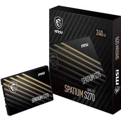 MSI Spatium S270 SSD 240 GB – SATA 3 2,5-Zoll-Solid-State-Drive, 500 MB/s Lesen