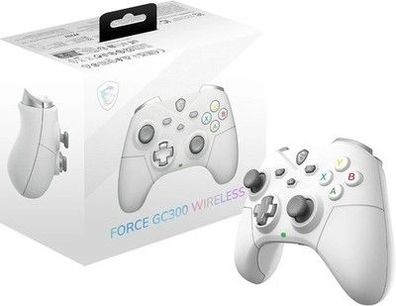 MSI FORCE GC300 Wireless WHITE PC Gamepad Controller - 2,4 GHz, Bluetooth, USB