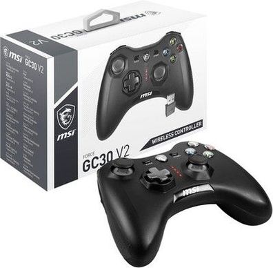 MSI FORCE GC30 V2 Kabelloser PC-Gamepad Controller 2,4 GHz, 600mAh Akku, schwarz