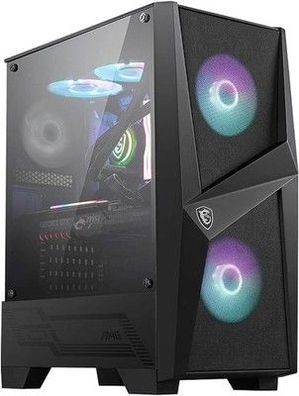MSI MAG FORGE 100R Mid-Tower ATX Gehäuse 2x USB 3.1 Anschluss 2x 120mm A-RGB Fan